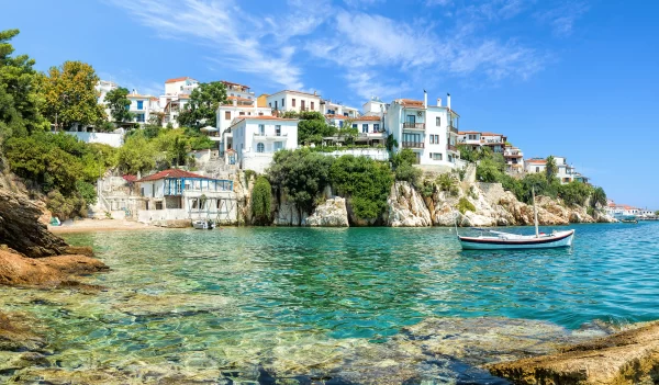 Skiathos, the Greek Island with lots of charm and blue waters