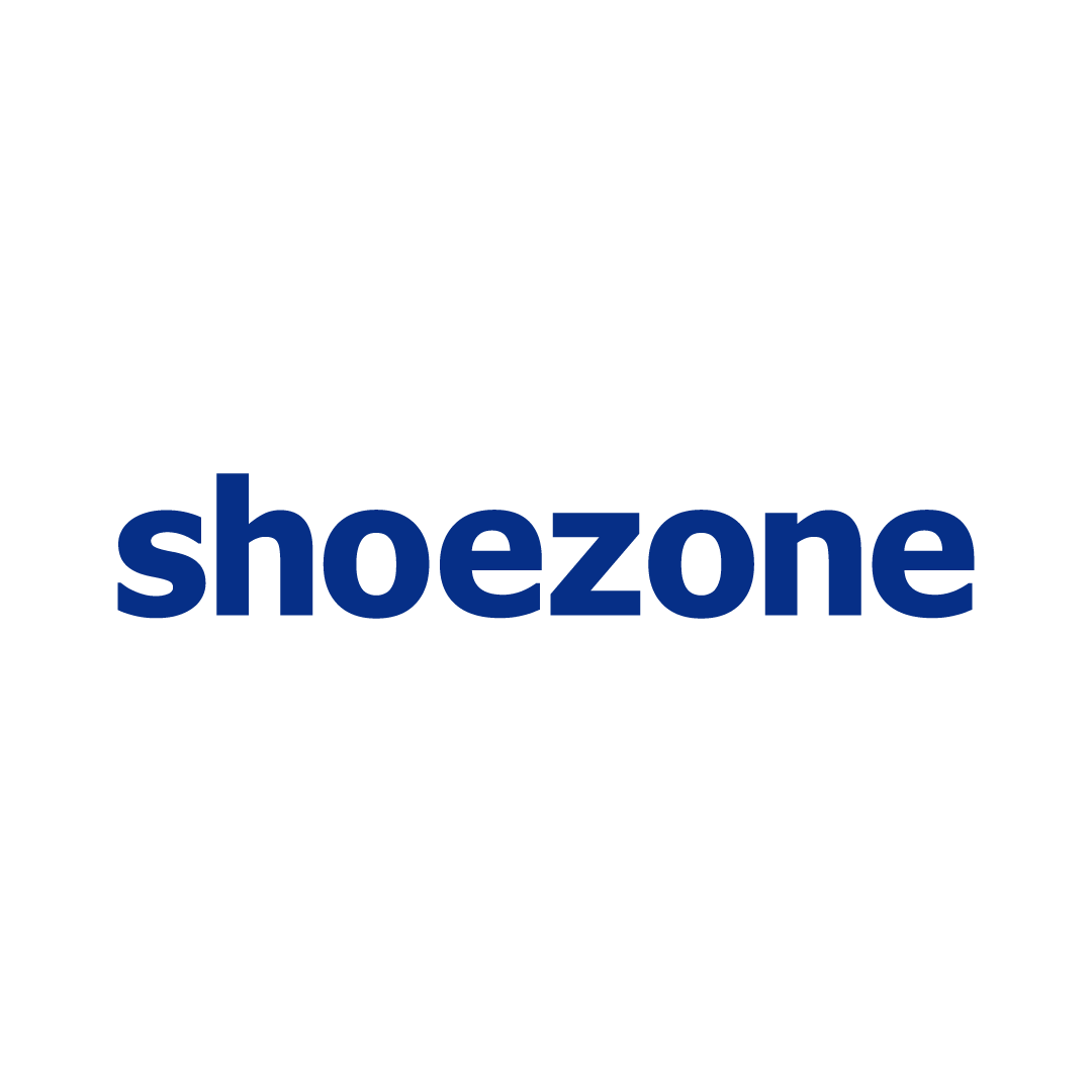 Shoezone logo - blue copy on a white background
